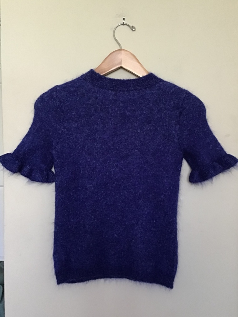 Sezane Extra Small Electric Blue Short Sleeves Mindy Sweater - Picture 3 of 6
